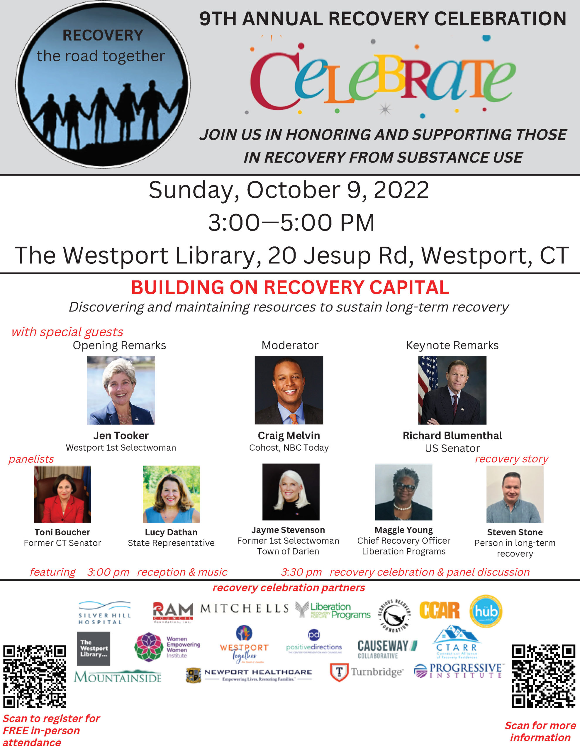 Graphic for the event, The Road Together for Recovery